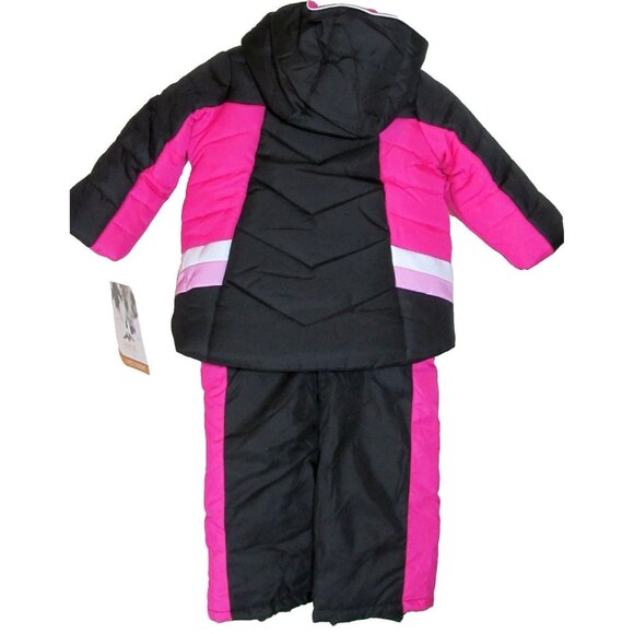 Pacific Trail Girls 2 pc Snowsuit Bibs Pants and Jacket Coat 12 Months New - Picture 2 of 6